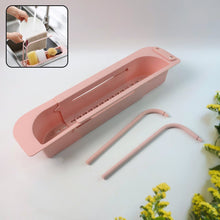 Over-Sink Expandable Sink Caddy with Dual Towel Bar & Drip Tray