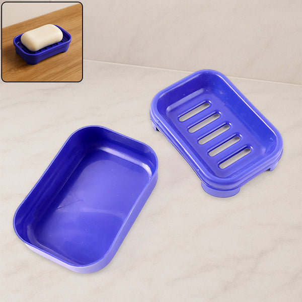 Premium Quality Rectangular Blue Plastic Soap Case