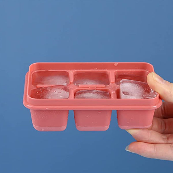 6-Cavity Silicone Ice Tray – Ideal for Kitchen & Home Use