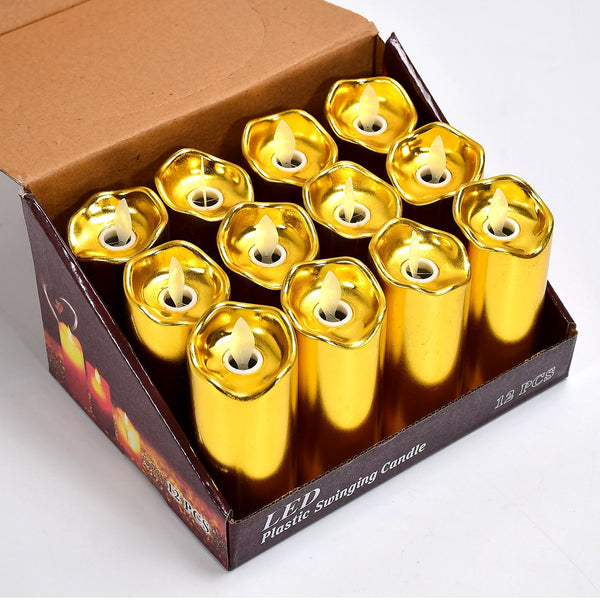 12Pc Golden Candles