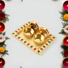 Rakasha Bandhan Special Puja Thali, Kumkum Thali Holder, Pooja Return Gift, Indian Housewarming Gifts, Brother / Bhai / Bhabhi / Sister / Family   for Rakshabandhan, Diwali (Mix Design)
