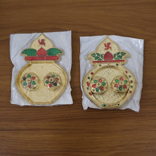 Decorative Plastic Kalash-Shape Double Kumkum Box (Mix Design, 1 Pc)