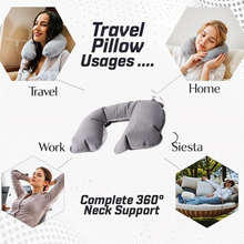 Inflatable & Foldable, Pillow U Shape Air Cushion Travel Pillow (1 Pc / Mix Color)