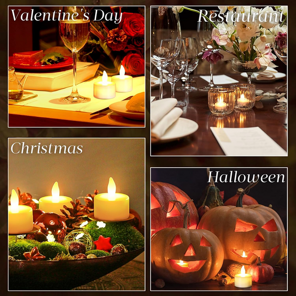 Set of 12 Flameless Floating Candles Battery Operated Tea Lights Tealight Candle - Decorative, Wedding., Diwali( Diya , Divo , Diva , Deepak , Jyoti ,)