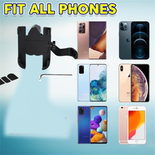 Mobile Phone Holder With Easy Adjustable Rear View Mirror Mount Solid Metal Cradle Stand Suitable for Bike & Mobile Phones