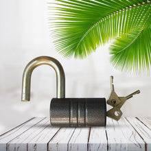 Heavy-Duty Iron Padlock – 82mm Black Spray Lock with Brass Core & 5 Keys, Waterproof & Anti-Theft