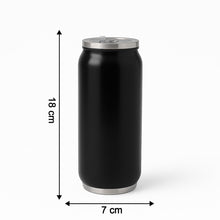 Stainless Steel Can-Shaped Vacuum Flask with Built-In Straw 500ml Approx, Tumbler (1 Pc)