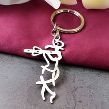 Divine Krishna Flute Design Metal Keychain