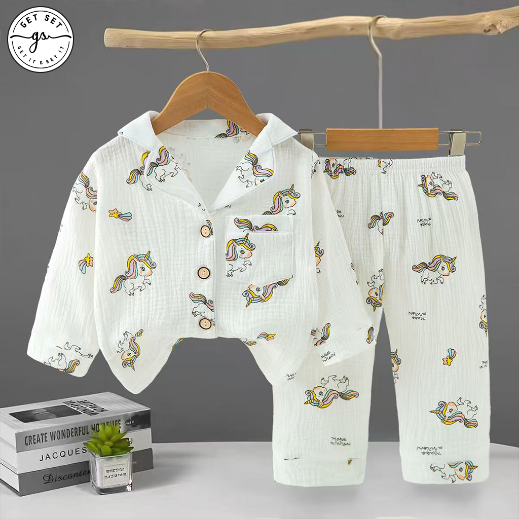 White Mul cotton night dress