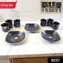 Sweet Buzz 9-Piece Seashell Ceramic Cup Set – Ideal for Home & Gifts