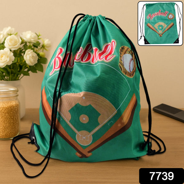 Water-Resistant Nylon Drawstring Backpack Bag (1 Pc / Mix Color & Design)